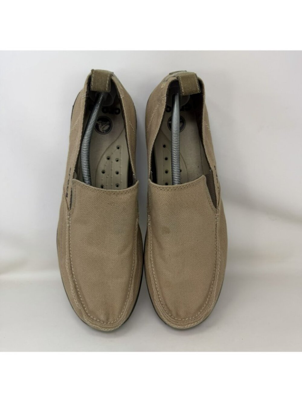 Crocs Santa Cruz Loafers Slip-On Shoes Beige Brown Men’s Size 13 - Picture 5 of 7